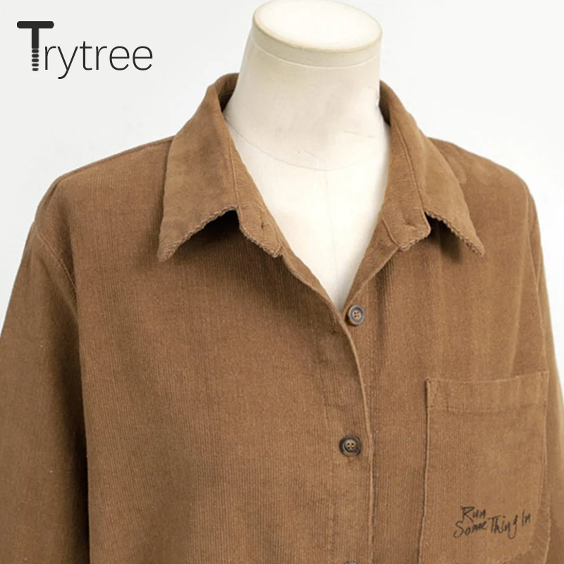 Ttytree 2020 осенне-зимняя женская Повседневная Блузка с отложным воротником