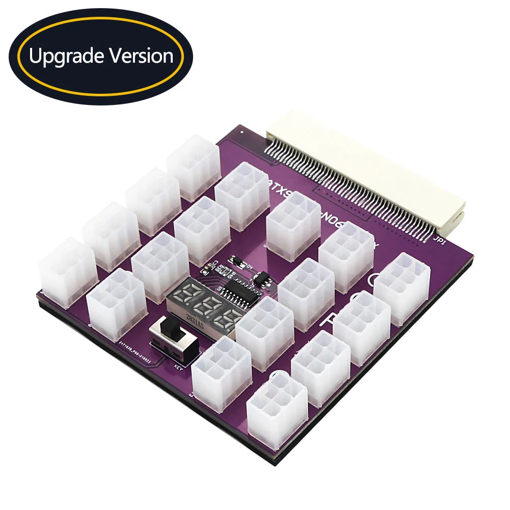 

12V ATX Power Supply Breakout Board 12/17 port 6 Pins Power Adapter Server Breakout Board For ETH/BTC Mining Connector