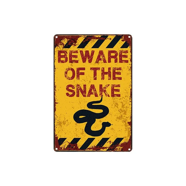 

Metal Tin Sign Beware of the Snake Decor Bar Pub Home Vintage Retro 20cm*30cm