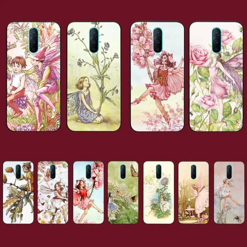

Beautiful Flower Fairy Illustration Phone Case for Vivo Y91C Y11 17 19 17 67 81 Oppo A9 2020 Realme c3