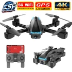 Квадрокоптер S177, gps, 4k, 5G, Wi-Fi, HD, широкоугольный, двойная камера fvp, Радиоуправляемый, расстояние 20 мин., 2021 м, с функцией поддержания высоты полета, 600