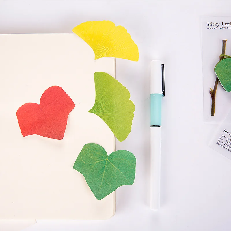 

Креативные бумажные стикеры для оформления заметок с листьями деревьев корейские стикеры офисные украшения случайный стиль