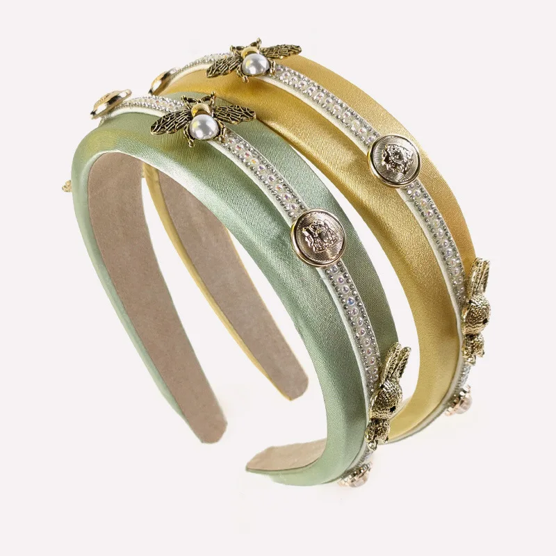 

Baroque Pearl Rhinestone Hairbands For Women Hair Accessories For Girls Headband Hair Band Colorful Crystal Headbands