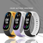 YAYUU двухцветный Ремешок Для Xiaomi Mi Band 5 силиконовый браслет для Mi Band 6 уникальный дизайн сменный Браслет аксессуар