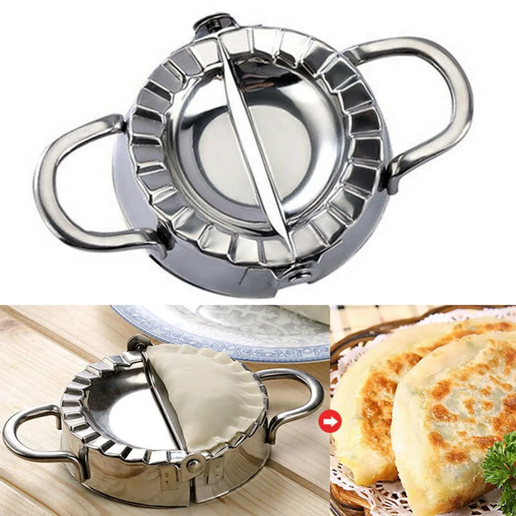 Нержавеющая сталь клецки/Jiaozi кожи создатель прессформы комплект Кухня в виде кухонных формы резак Нержавеющая сталь миксер для теста прижимной Кухня