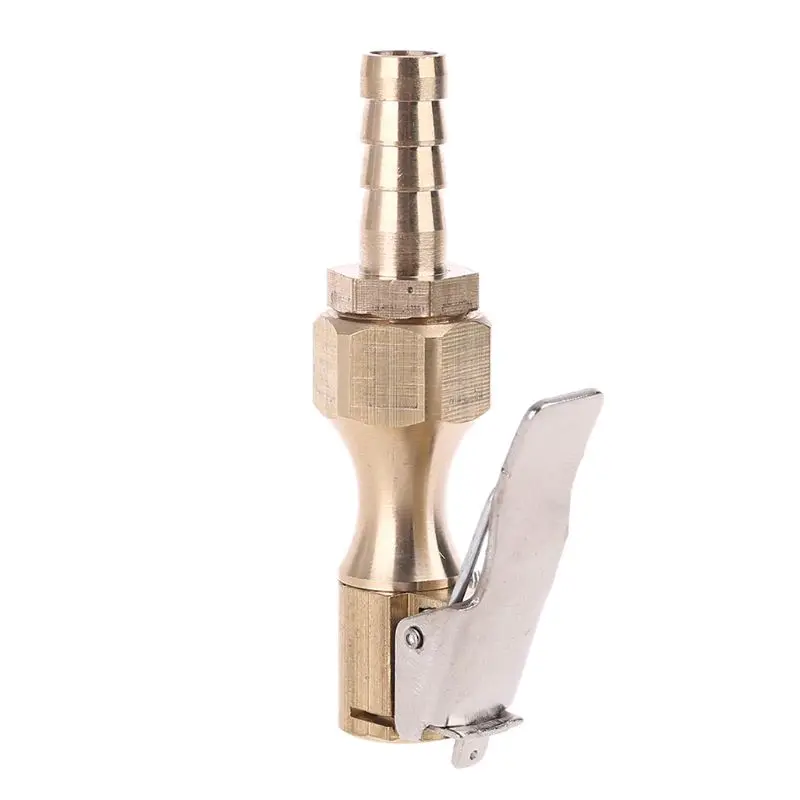 

2021 New 1/4" Brass Tire inflator Lock on Air Chuck Air Compressor w/ 8mm Barb Connector