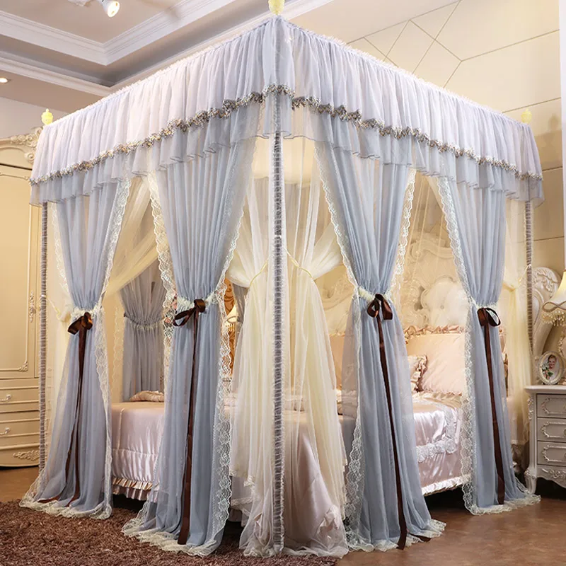 Москитная сетка с двойной пряжкой 1 8 м кровать три двери домашняя Двойная Толстая