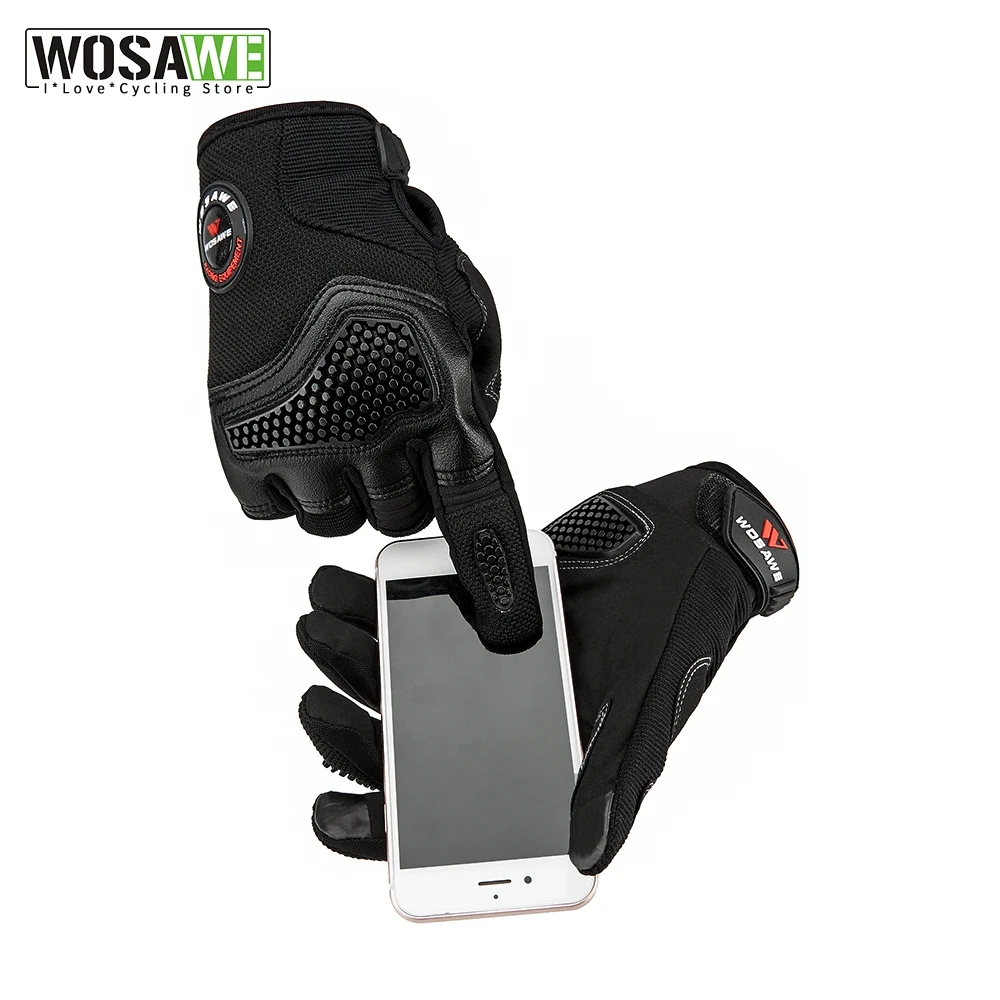 

Велосипедные перчатки WOSAWE, спортивные ударопрочные митенки с пальцами, для сенсорных экранов, для горных и дорожных велосипедов