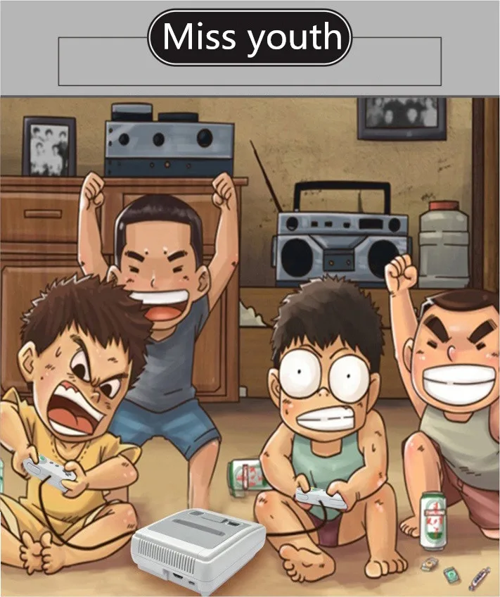 Coolbaby New Mini Video Game Console HDMI Built-in 621 games Classic Home Game Console with Double Gamepad For SFC Childre Game