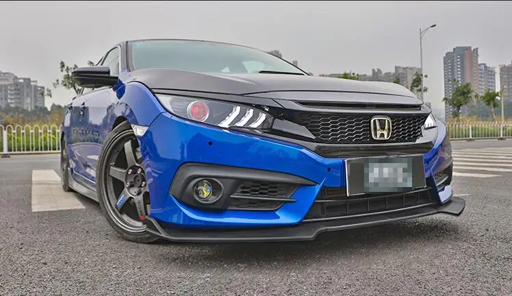 Для Honda Civic Body kit спойлер 2016 2018 для ABS задний передний бампер диффузор защитные