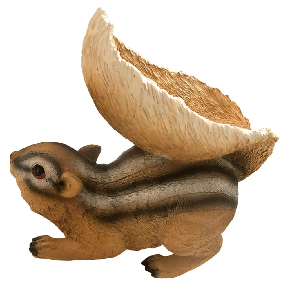 

1Pc Lifelike Squirrel Statue Novel Tabletop Decoration Garden Landscaping Prop