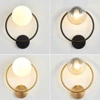 new nordic creative wall sconce lamps living room bedroom bedside lights simple post modern staircase aisle decoration lighting
