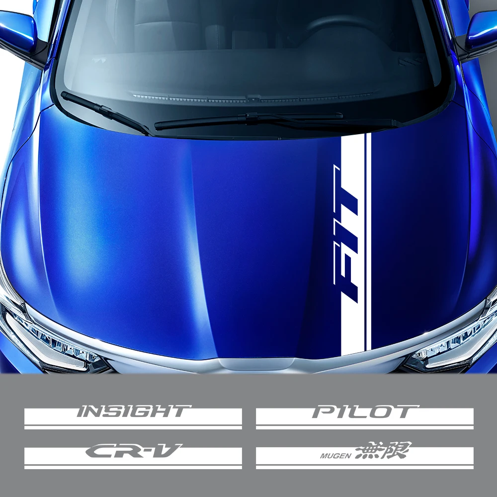 Автомобильный чехол на капот декоративная наклейка для Honda Fit Mugen просветление