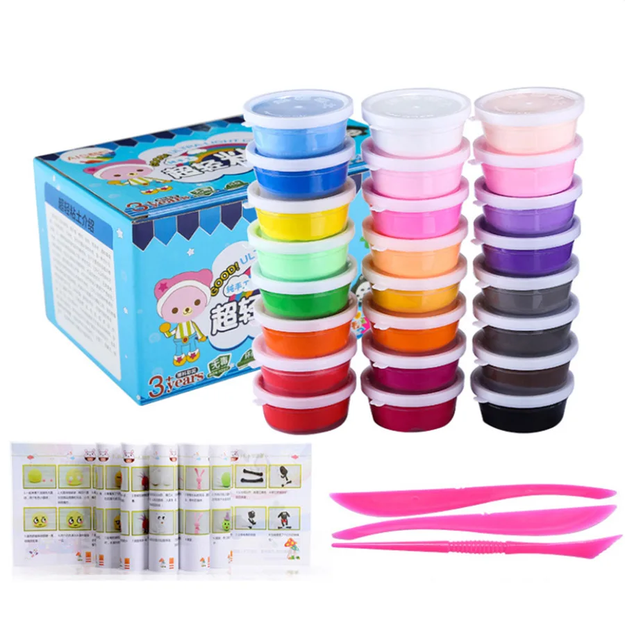 Глина &quotсделай сам&quot поставки игрушки хлопок шпатлевка мягкая глина свет