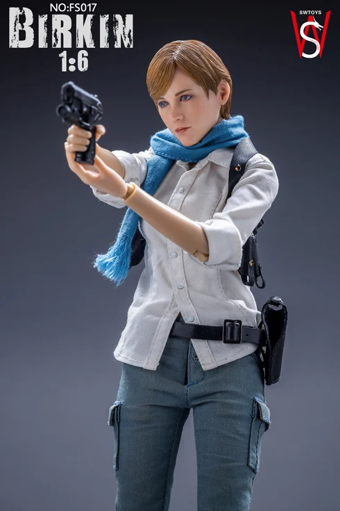 

In Stock 1/6 SWtoys FS017 Resident and Evil female Sherry Birkin12 inch mobile doll