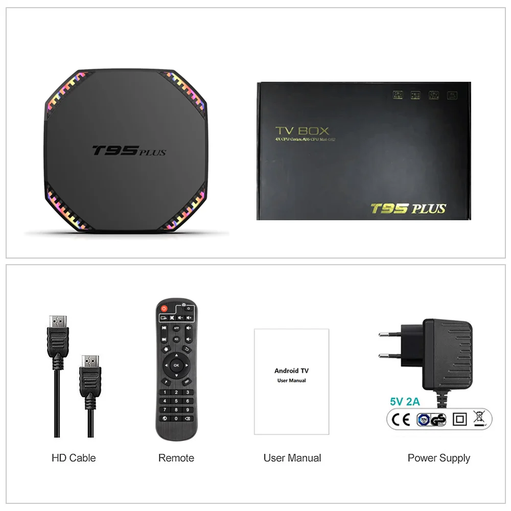 t95 plus smart tv box android 11 8gb ram 64gb rockchip rk3566 support 4k wifi 1000m 4gb 32gb media player t95plus set top box free global shipping