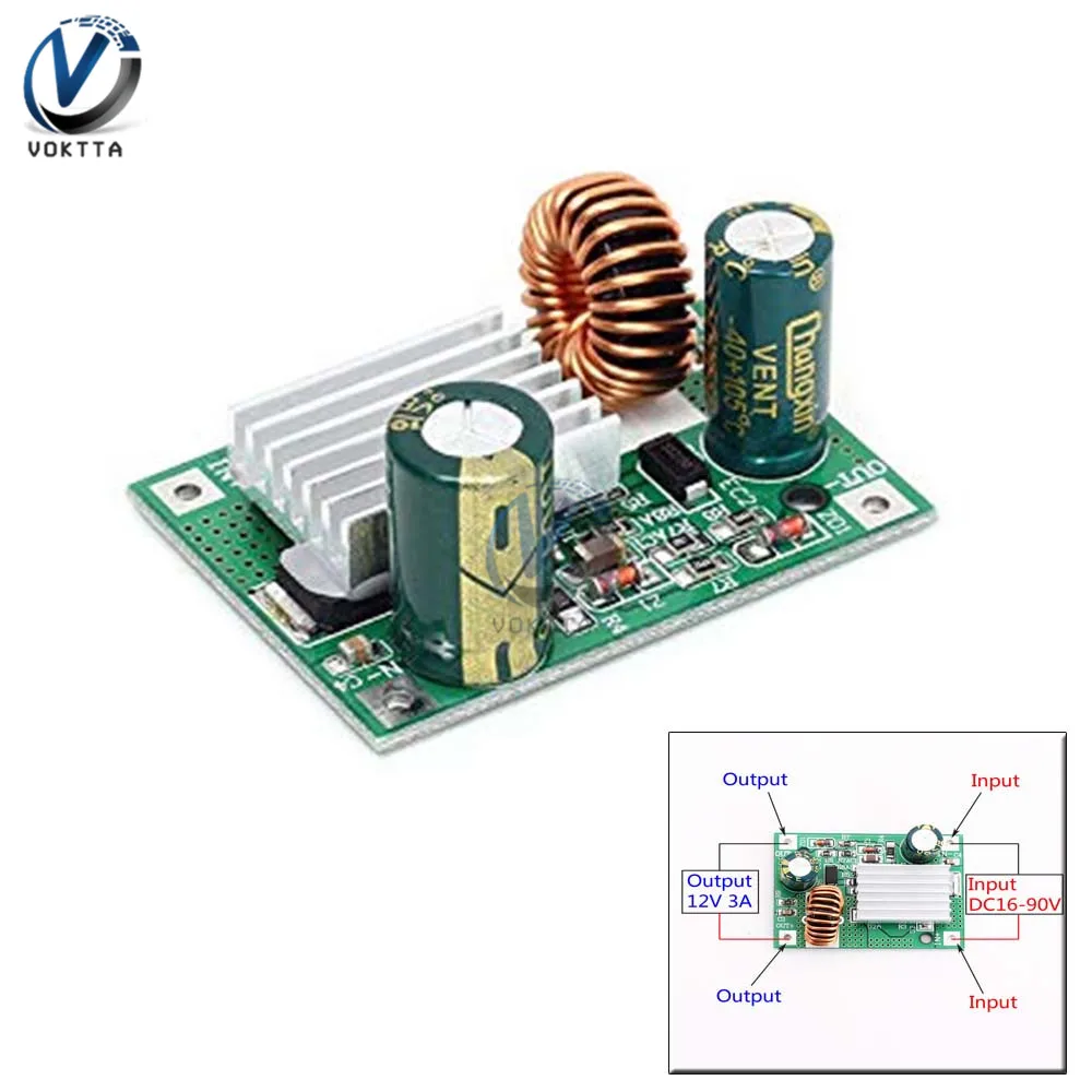 Понижающий модуль питания постоянного тока понижающий преобразователь 16 В 24 36 48