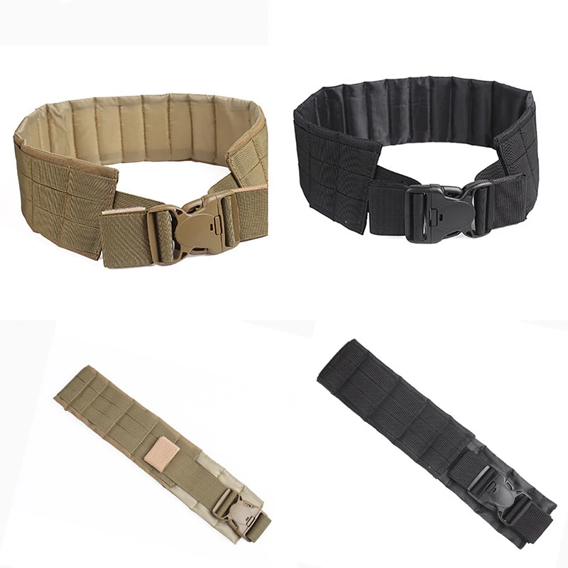 

New 114cm Waistband Camouflage MOLLE Girdle Tactical Outer Waist Belt Padded CS Belt Multi-Use Equipment Airsoft Wide Belts