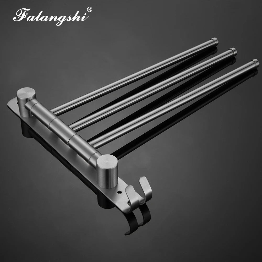 Вешалка для полотенец ванной комнаты с гибким вращением вешалка из нержавеющей