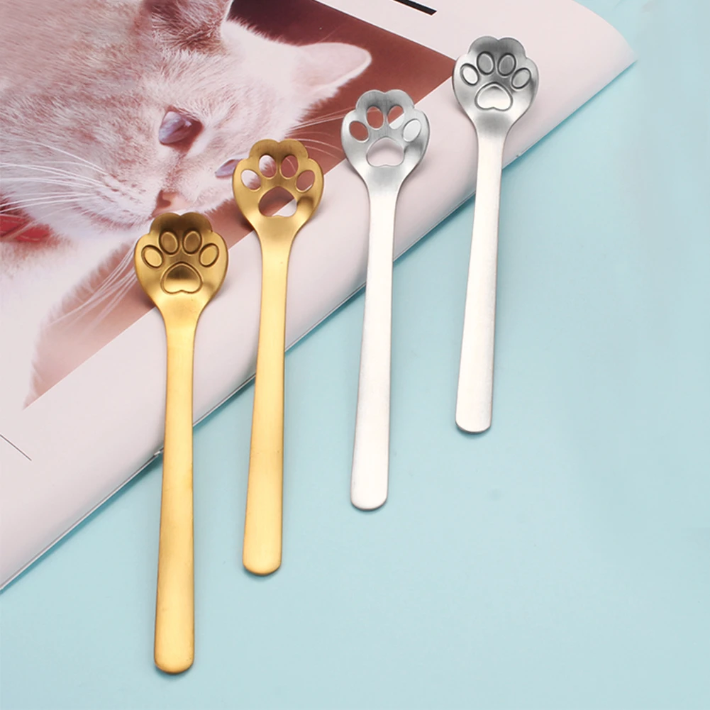 Нержавеющая сталь Кошачий коготь кофейная ложка креативная чайная десерт