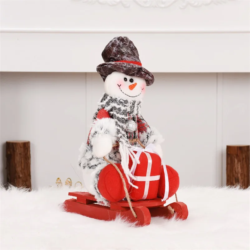 Санты Санта Клаус снеговик лося Фигурки Рождественские украшения для дома милые