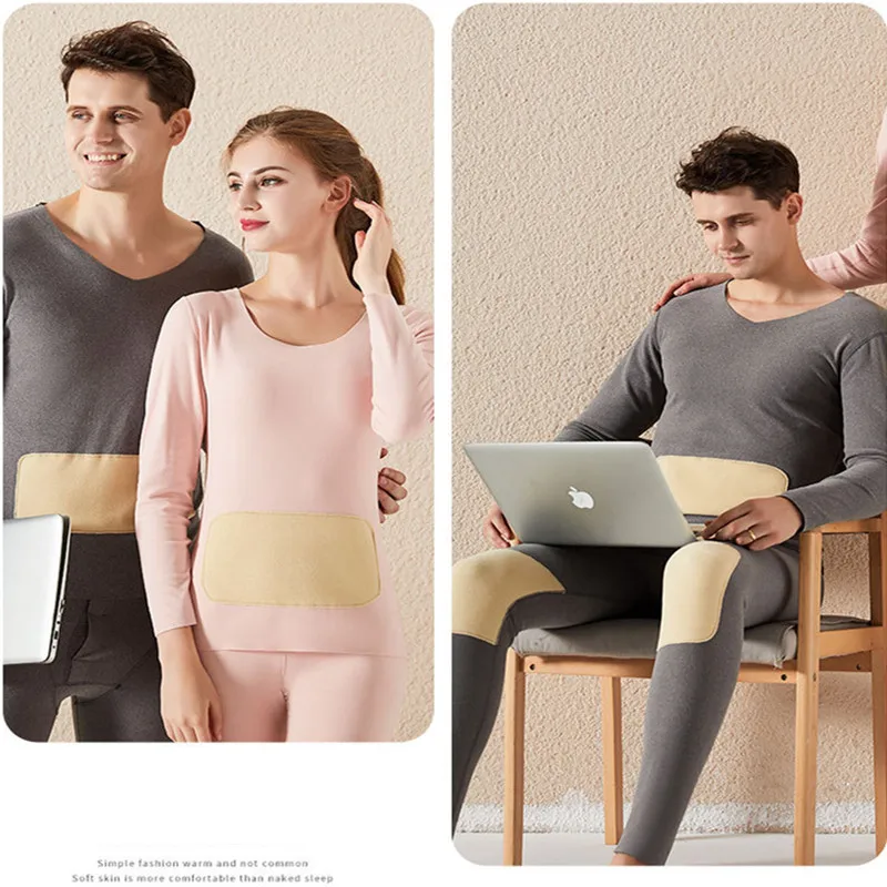 

Men's Thermal Underwear Bottoming Shirt and Winter Women's Thermal Shirt Silk Patch Adult Underwear Direct Purchase Wholesale