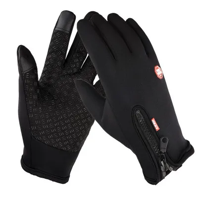 Спорт на открытом воздухе Windstopper водонепроницаемые перчатки черные для верховой