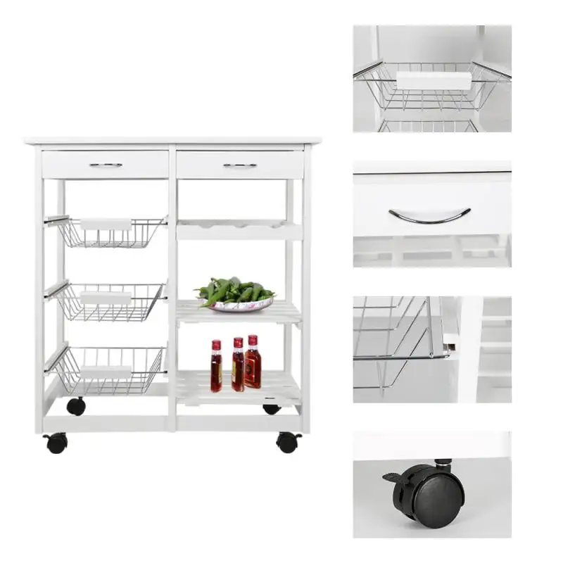 Напольные полки-тележки для кухни и ванной многоярусная Съемная стойка хранения