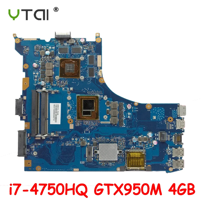 GL552JX материнская плата REV: 2,0 I7-4750HQ GTX950M/4 GB для ASUS GL552JX ZX50J GL552J GL552 материнская плата для ноутбука протестирована в целости и сохранности