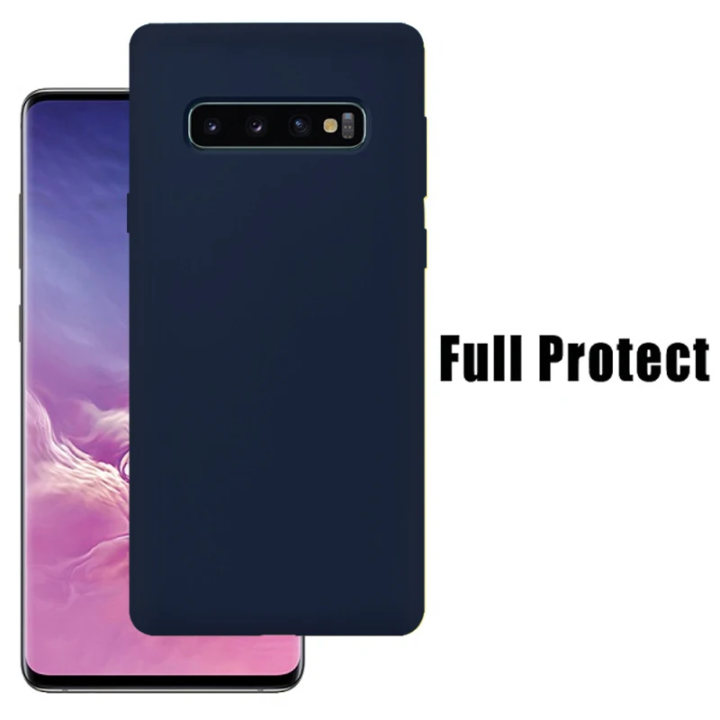 Для samsung S10 чехол, высокое качество, мягкий силикон, 360, полная защита, задняя крышка для samsung Galaxy S10 Plus S10e чехол - Цвет: Dark Blue