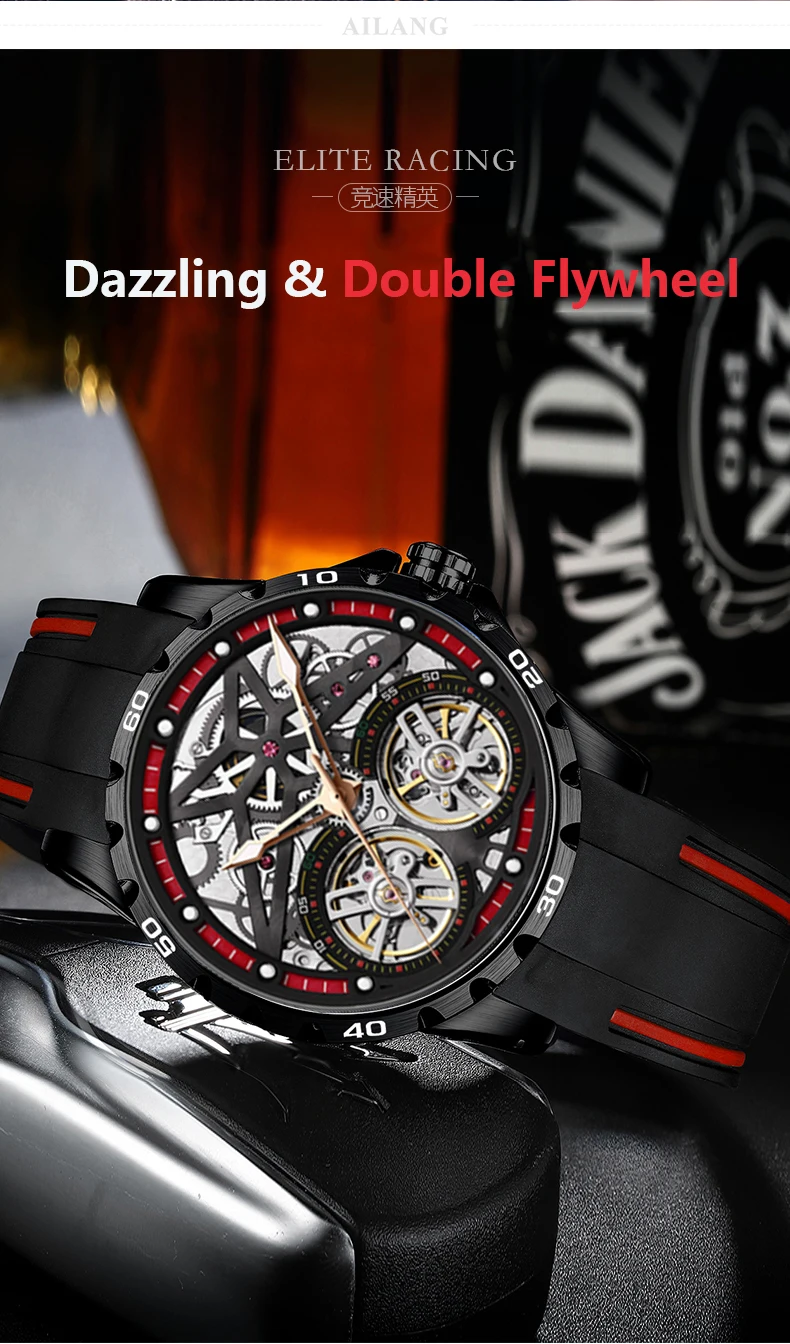 Часы APNUONR Мужские механические водонепроницаемые повседневные деловые с