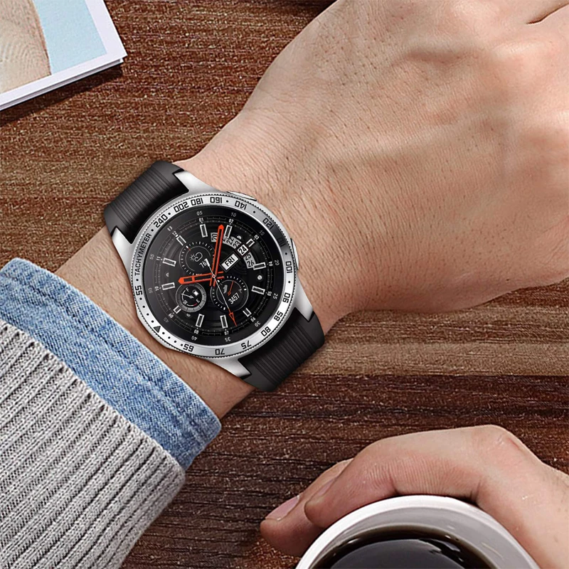 Стильный ободок для Galaxy Watch 46 мм/42 мм gear S3 Frontier клейкая крышка защитный чехол из