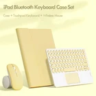 Чехол с беспроводной клавиатурой и мышью для iPad 10,2 8th 2020 Air 4 Air 3 1 2, кожаный чехол для iPad Pro 11 2021 2020 Pro 10,5, умный чехол