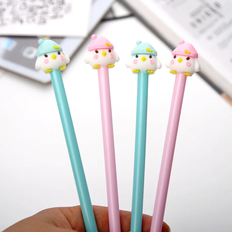 

24 Pcs Cartoon Creative Chick Gel Pen Student Office Stationery Pen Wholesale Kawaii School Supplies