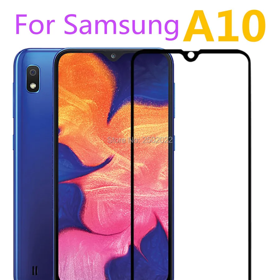 Закаленное стекло для samsung galaxy a20 a10 a30 полное покрытие черное защитное Защитное 20