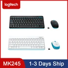 Клавиатура Logitech MK245 Nano Compact, Модернизированная с ресивером MK240 Mini USB, подключи и работай, долговечная, экономия места, защита от брызг, для офиса
