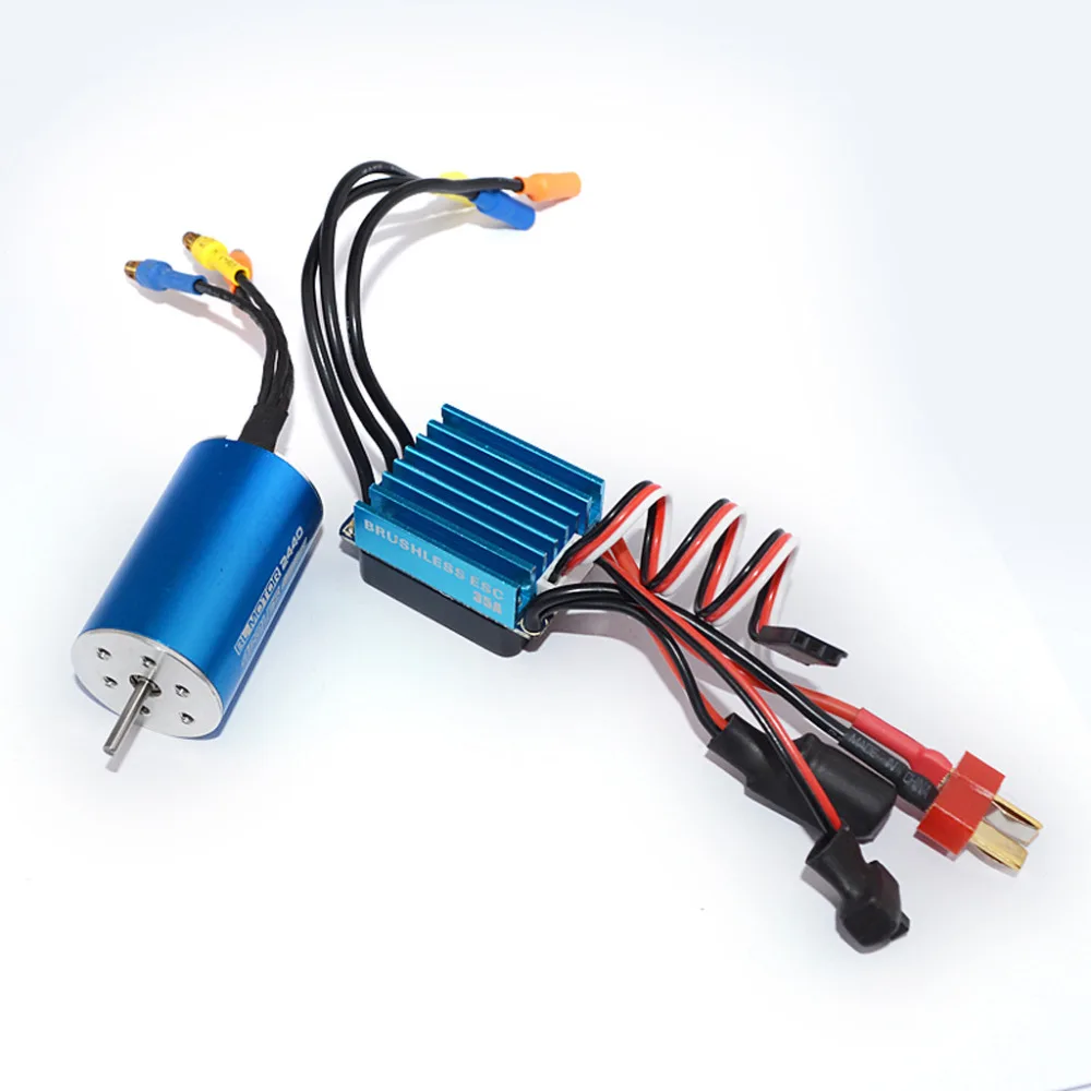 Бессенсорный бесщеточный двигатель RC 2440 6800KV / 4600KV 4000KV с 35A бесщеточным ESC для 1/14 1/16
