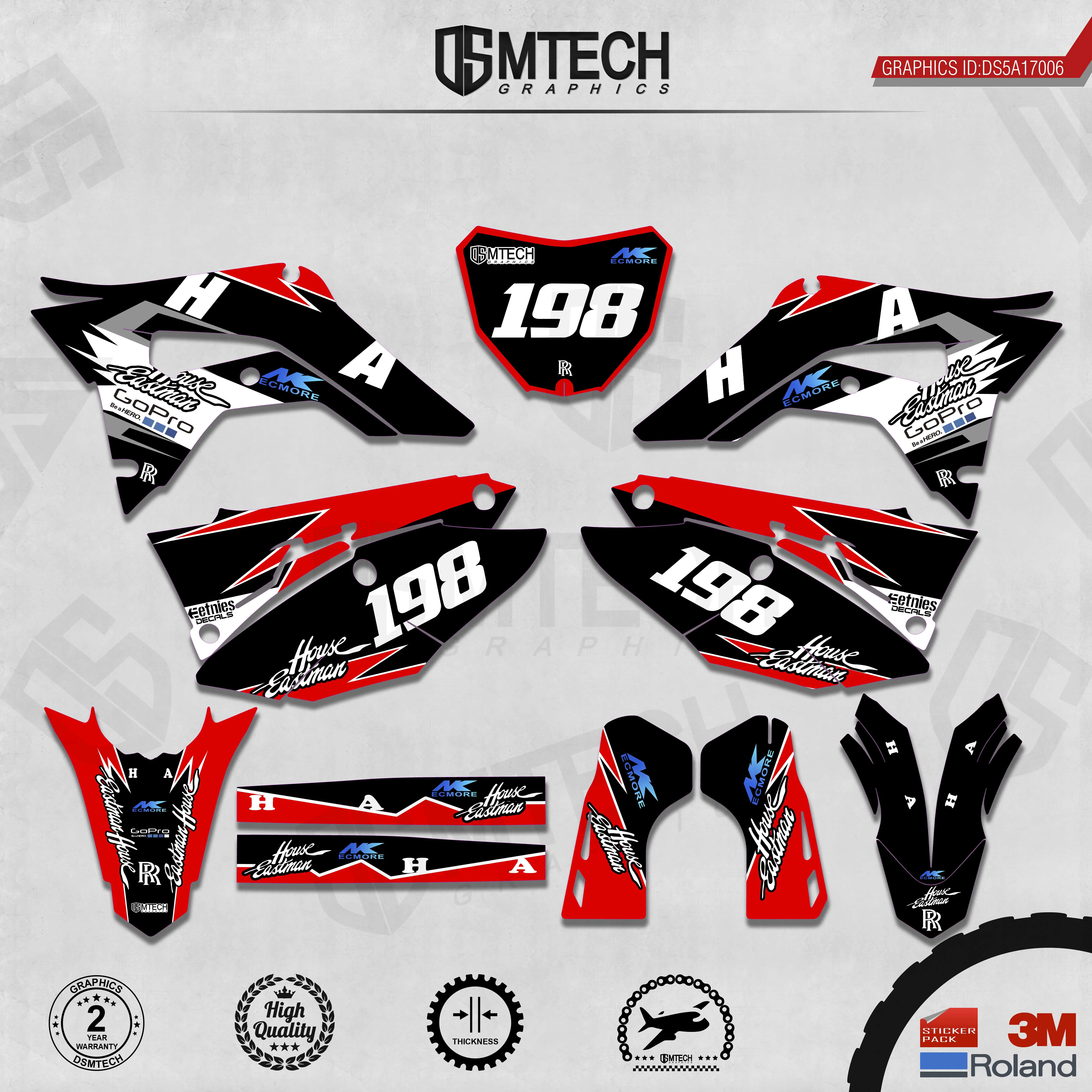 DSMTECH Customized Team Graphics Backgrounds Decals 3M Custom Stickers For 2018-2020 CRF250R 2017 2018 2019-2020 CRF450R 006