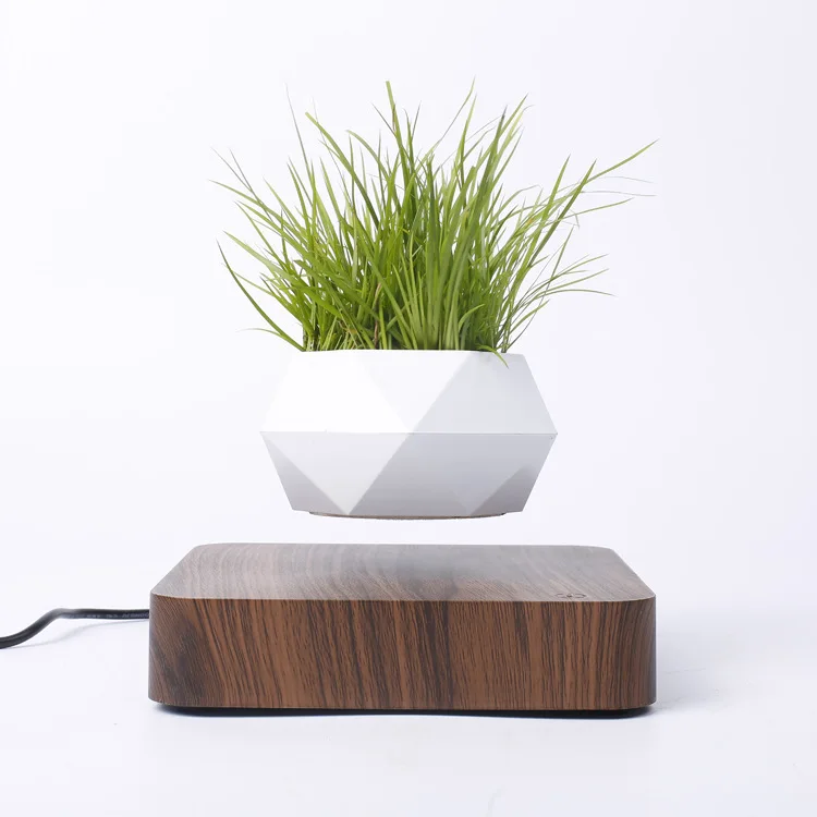 

Levitating Air Bonsai Pot Rotation Flower Pot Planters Magnetic Suspension Floating Pot Potted Plant Home Desk Decor
