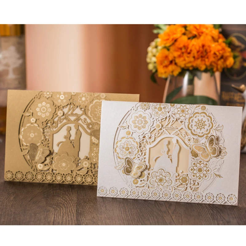 Пригласительные открытки для свадьбы жениха и невесты лазерная резка