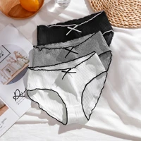 womens underwear soft cotton striped panties briefs for female sexy mid rise panty girls skin friendly lingerie knickers women