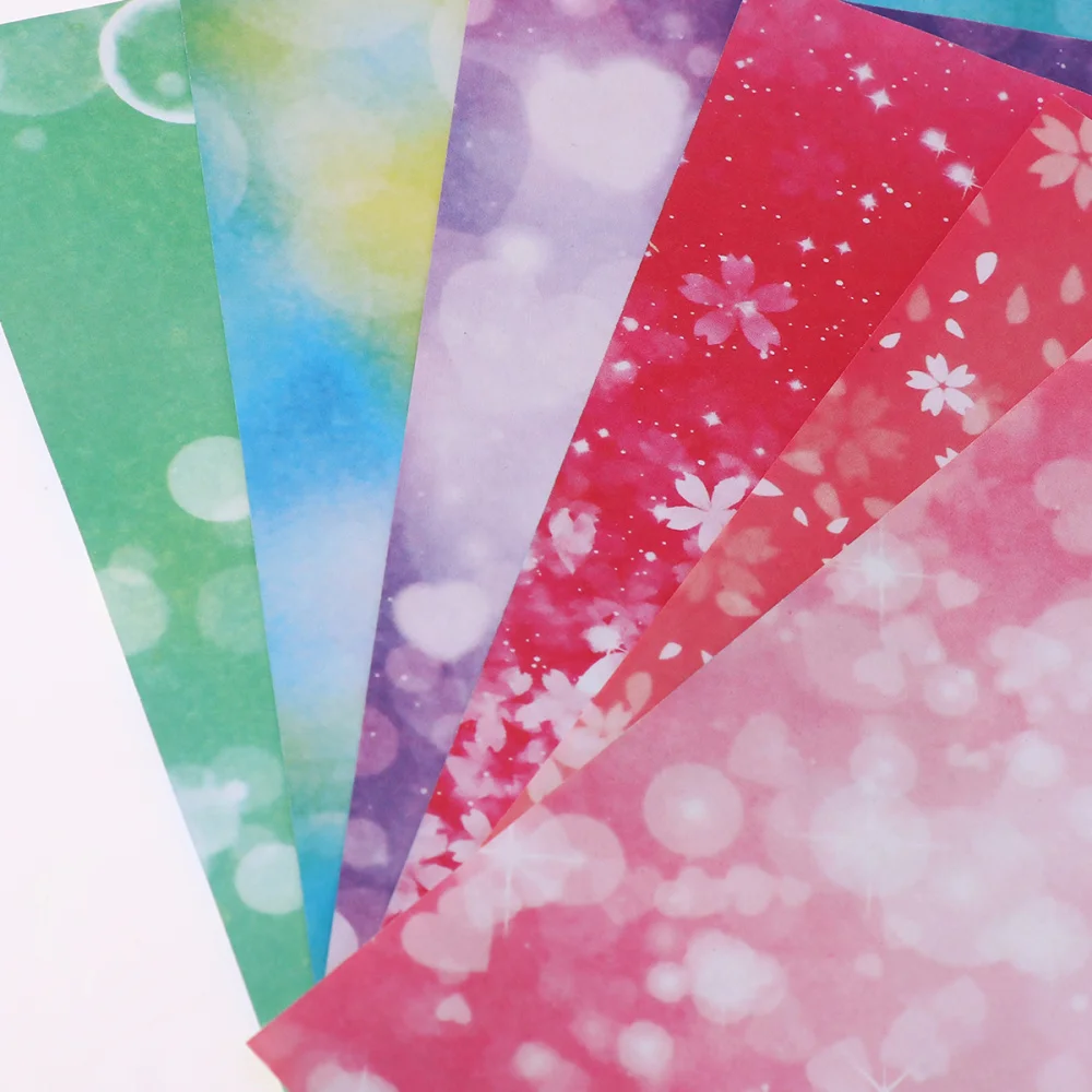 

100Pcs Double-side Origami Papers Folding Art Paper Cards Paper Material for DIY Handcraft Starry Night Paper
