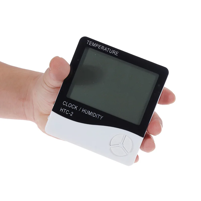 lcd temperature humidity meter home outdoor electronic thermometer hygrometer weather station with alarm clock htc 1 htc 2 free global shipping