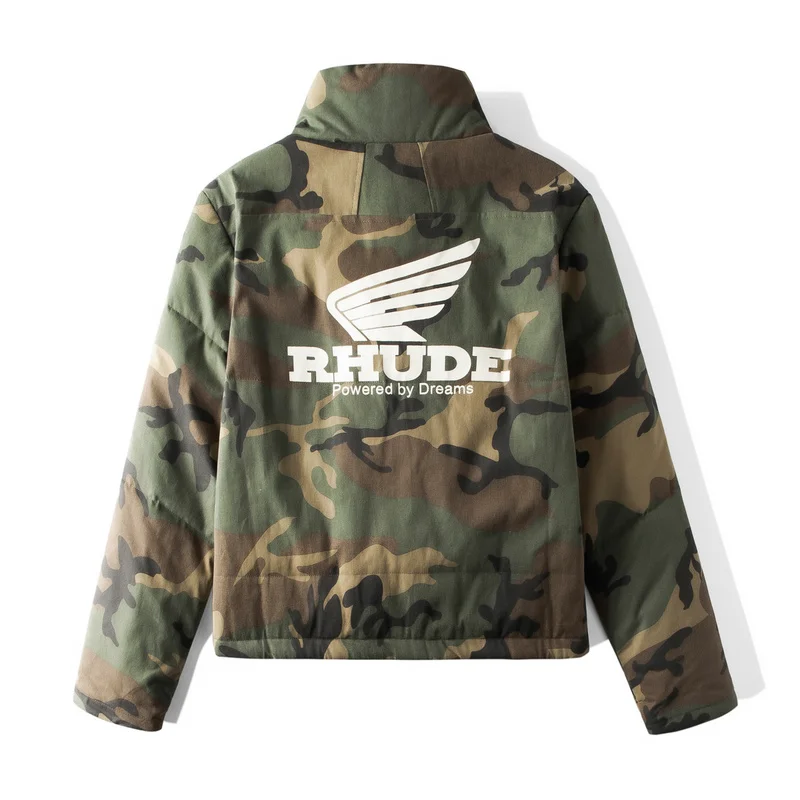 1:1 высокое качество Rhude Wings с принтом стеганые куртки для мужчин и женщин