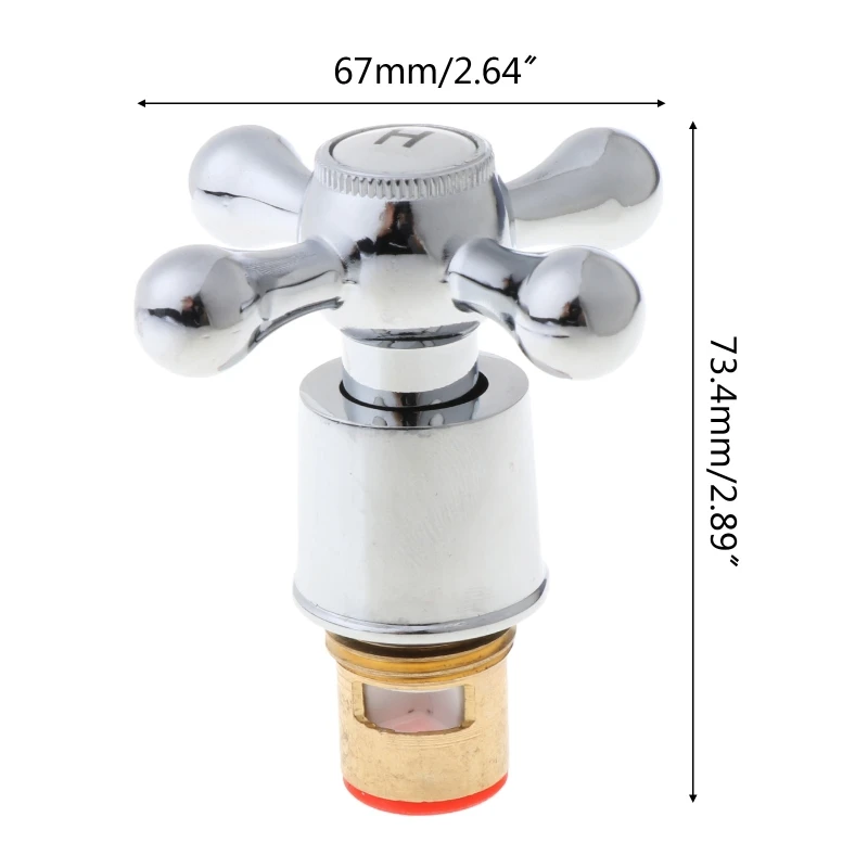 

1Set Copper Cross Handle Bath Sink Faucet Handle for Kitchen Bathroom Sink Water Faucet Mixer Accessories Kit K0AA