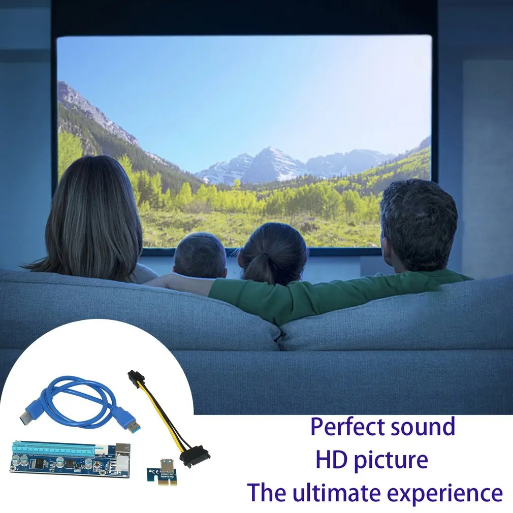 

U37 PCIE 1X To 16X Graphics Card Transfer Mining Card Extended Cable With 60cm Usb Cable For Xp / Win 7 / 8 / 10
