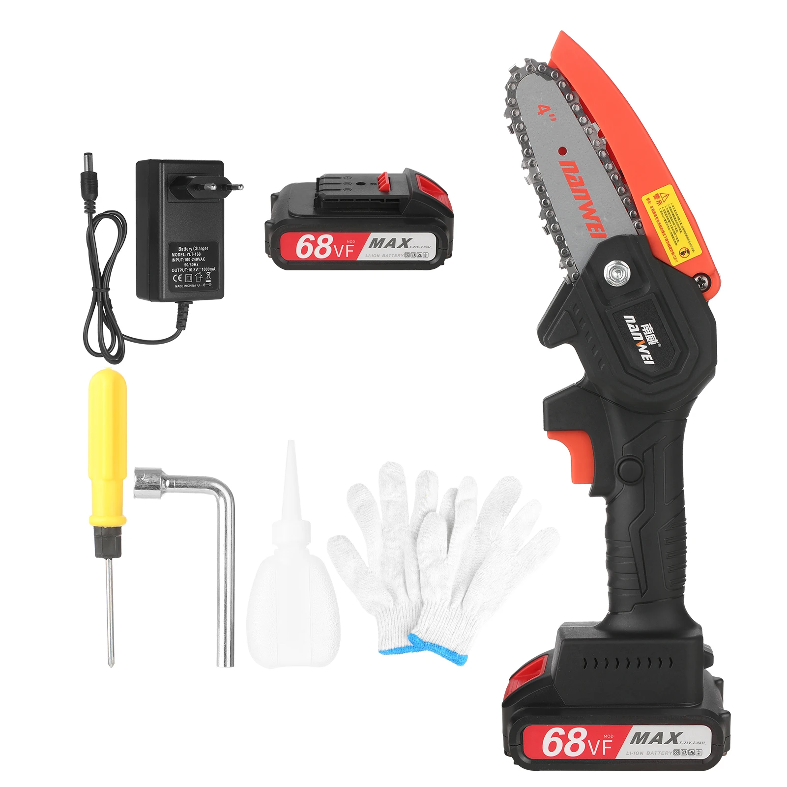 

21V Mini Cordless Chainsaw Electric Brushless Pruning Saw Tree Branch Pruner Pruning Shears Garden Tool Trimming Wood Cutting