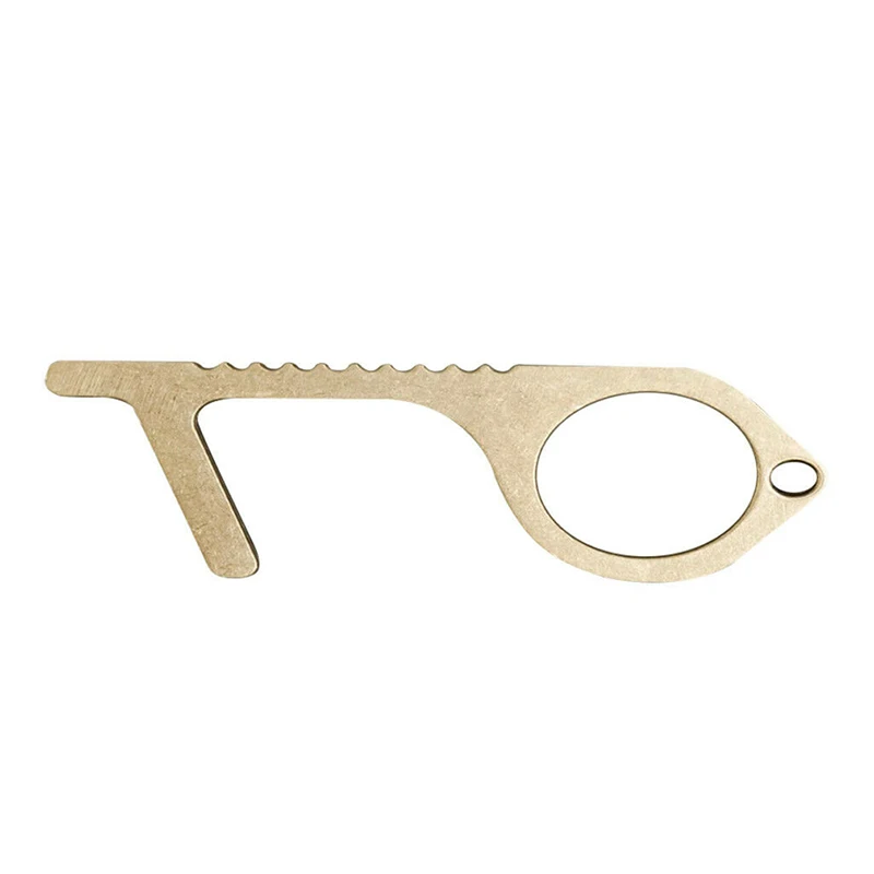 Гигиеническая ручная Антимикробная латунная дверная открывалка портативный