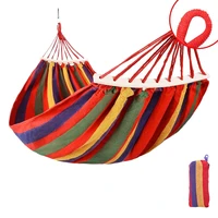 portable canvas hammock travelling outdoor picnic wooden swing chair camping hanging bed garden furniture with backpack