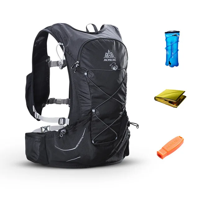 C930 BLACK AONIJIE 15L легкий гидратационный бегущий рюкзак для пеших прогулок MTB велосипед Кемпинг марафон гоночный рюкзак сумка 2L водный Пузырь - Цвет: C930 BLACK